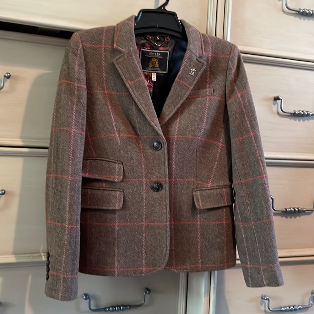 Joules wool plaid Blazer